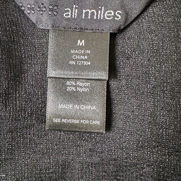 Ali Miles Lime Green Geometric Button-Up Shirt – Size Medium Unique Statement - Picture 3 of 6